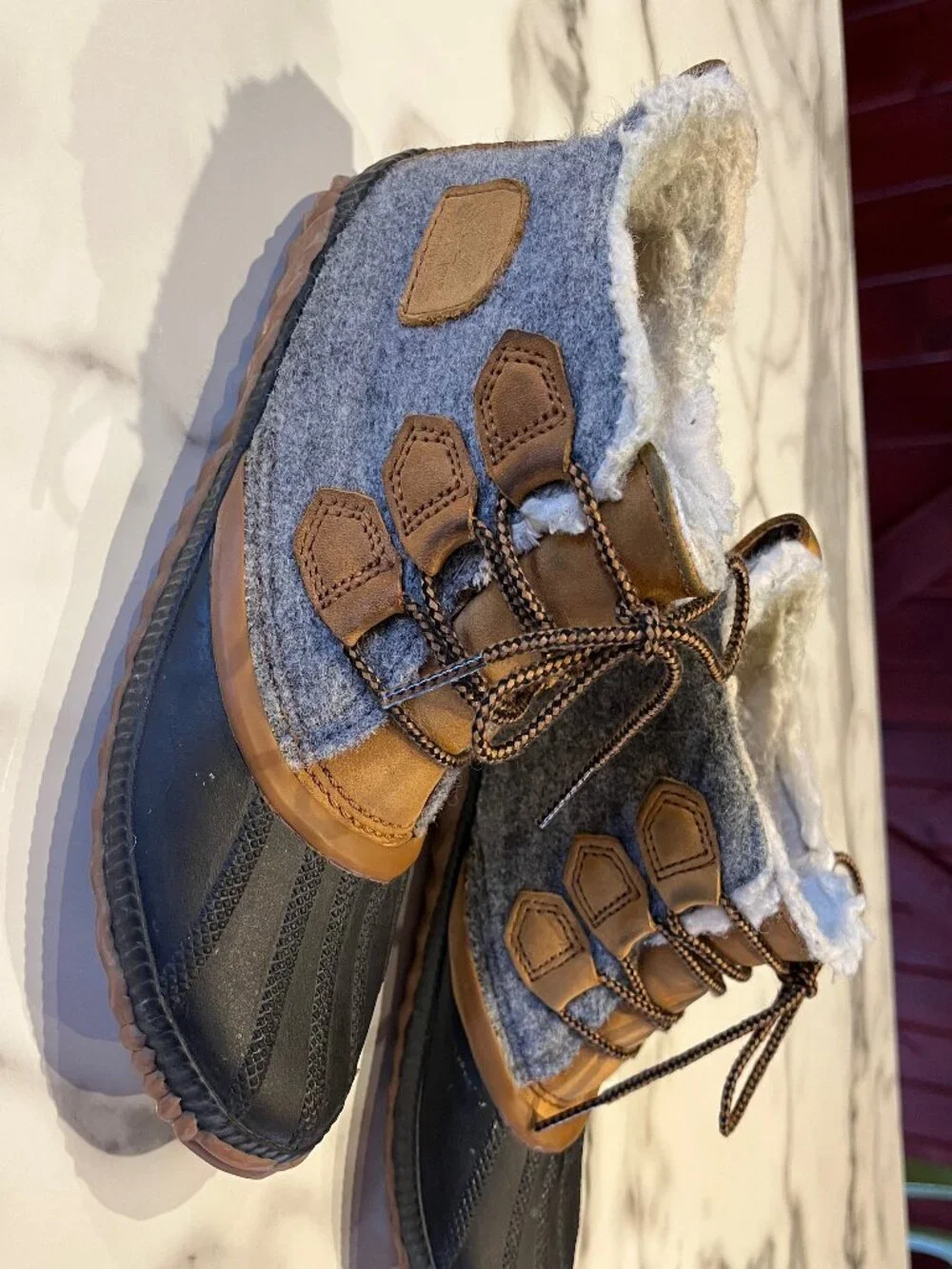 Sorel Out'N About Plus Waterproof Gray Felt Duck Boots - Size 7 - Picture 2 of 14